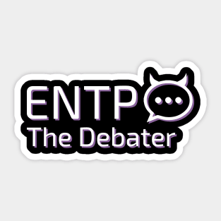 ENTP The Debater MBTI types 4F Myers Briggs personality gift with icon Sticker